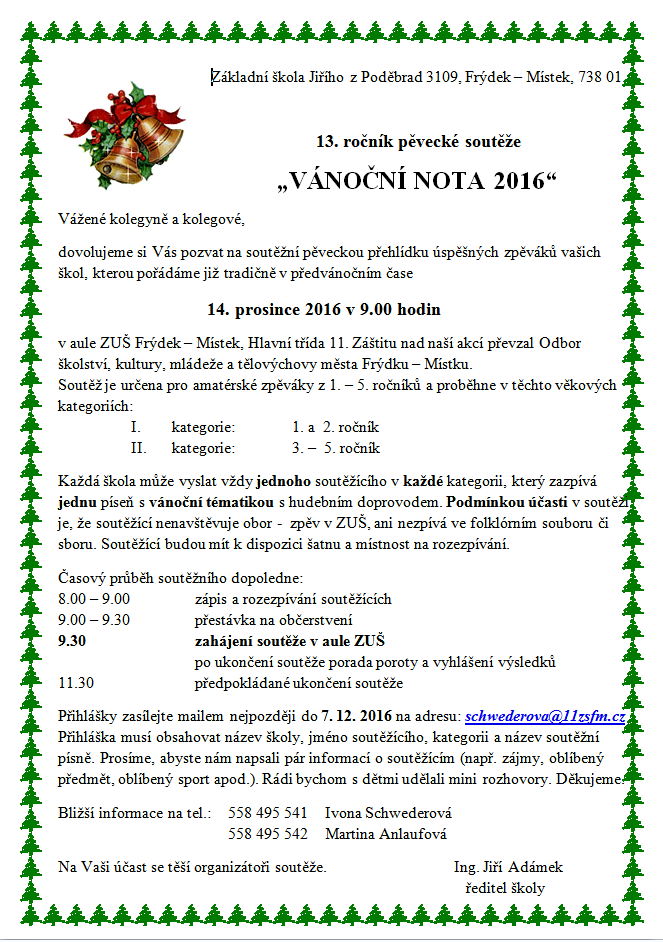 Vánoční nota 2016